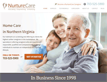 Tablet Screenshot of nurturecare.com